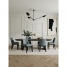 Manhattan Comfort Gansevoort Modern Faux Leather Dining Chair in Pewter Full Set
