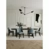 Manhattan Comfort Gansevoort Modern Faux Leather Dining Chair in Pewter Full Set - Manhattan Comfort Gansevoort Modern Faux Leather Dining Chair in Pewter Full Set