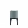 Manhattan Comfort Gansevoort Modern Faux Leather Dining Chair in Pewter Back - Manhattan Comfort Gansevoort Modern Faux Leather Dining Chair in Pewter Back