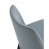 Manhattan Comfort Gansevoort Modern Faux Leather Dining Chair in Pewter Half