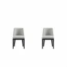 Manhattan Comfort Gansevoort Modern Faux Leather Dining Chair in Stone Grey (Set of 2) - Manhattan Comfort Gansevoort Modern Faux Leather Dining Chair in Stone Grey (Set of 2)