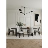 Manhattan Comfort Gansevoort Modern Faux Leather Dining Chair in Stone Grey Full Set