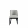 Manhattan Comfort Gansevoort Modern Faux Leather Dining Chair in Stone Grey Front - Manhattan Comfort Gansevoort Modern Faux Leather Dining Chair in Stone Grey Front