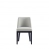 Manhattan Comfort Gansevoort Modern Faux Leather Dining Chair in Stone Grey Front
