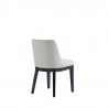 Manhattan Comfort Gansevoort Modern Faux Leather Dining Chair in Stone Grey Back Angle
