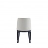 Manhattan Comfort Gansevoort Modern Faux Leather Dining Chair in Stone Grey Back