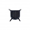 Manhattan Comfort Gansevoort Modern Faux Leather Dining Chair in Stone Grey Bottom