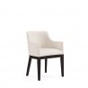 Manhattan Comfort Gansevoort Modern Faux Leather Dining Armchair in Cream Front