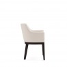 Manhattan Comfort Gansevoort Modern Faux Leather Dining Armchair in Cream Side