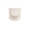 Manhattan Comfort Gansevoort Modern Faux Leather Dining Armchair in Cream Top