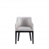 Manhattan Comfort Gansevoort Modern Faux Leather Dining Armchair in Light Grey Front