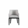 Manhattan Comfort Gansevoort Modern Faux Leather Dining Armchair in Light Grey Front - Manhattan Comfort Gansevoort Modern Faux Leather Dining Armchair in Light Grey Front