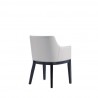 Manhattan Comfort Gansevoort Modern Faux Leather Dining Armchair in Light Grey Back