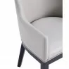 Manhattan Comfort Gansevoort Modern Faux Leather Dining Armchair in Light Grey Half - Manhattan Comfort Gansevoort Modern Faux Leather Dining Armchair in Light Grey Half