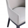 Manhattan Comfort Gansevoort Modern Faux Leather Dining Armchair in Light Grey Half