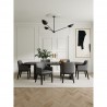 Manhattan Comfort Gansevoort Modern Faux Leather Dining Armchair in Pebble Grey Full Set