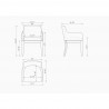 Manhattan Comfort Gansevoort Modern Faux Leather Dining Armchair Size