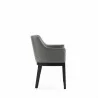 Manhattan Comfort Gansevoort Modern Faux Leather Dining Armchair in Pebble Grey Side - Manhattan Comfort Gansevoort Modern Faux Leather Dining Armchair in Pebble Grey Side