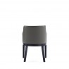 Manhattan Comfort Gansevoort Modern Faux Leather Dining Armchair in Pebble Grey Back