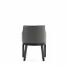 Manhattan Comfort Gansevoort Modern Faux Leather Dining Armchair in Pebble Grey Back - Manhattan Comfort Gansevoort Modern Faux Leather Dining Armchair in Pebble Grey Back