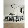 Manhattan Comfort Gansevoort Modern Faux Leather Dining Armchair in Pewter Full Set - Manhattan Comfort Gansevoort Modern Faux Leather Dining Armchair in Pewter Full Set