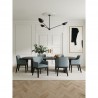Manhattan Comfort Gansevoort Modern Faux Leather Dining Armchair in Pewter Full Set