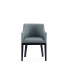 Manhattan Comfort Gansevoort Modern Faux Leather Dining Armchair in Pewter Front