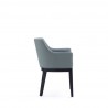 Manhattan Comfort Gansevoort Modern Faux Leather Dining Armchair in Pewter Side