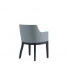 Manhattan Comfort Gansevoort Modern Faux Leather Dining Armchair in Pewter Back Angle