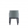 Manhattan Comfort Gansevoort Modern Faux Leather Dining Armchair in Pewter Back