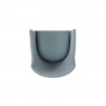 Manhattan Comfort Gansevoort Modern Faux Leather Dining Armchair in Pewter Top
