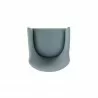 Manhattan Comfort Gansevoort Modern Faux Leather Dining Armchair in Pewter Top - Manhattan Comfort Gansevoort Modern Faux Leather Dining Armchair in Pewter Top