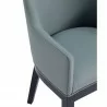 Manhattan Comfort Gansevoort Modern Faux Leather Dining Armchair in Pewter Half - Manhattan Comfort Gansevoort Modern Faux Leather Dining Armchair in Pewter Half