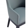 Manhattan Comfort Gansevoort Modern Faux Leather Dining Armchair in Pewter Half