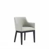 Manhattan Comfort Gansevoort Modern Faux Leather Dining Armchair in Stone Grey Side - Manhattan Comfort Gansevoort Modern Faux Leather Dining Armchair in Stone Grey Side