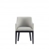 Manhattan Comfort Gansevoort Modern Faux Leather Dining Armchair in Stone Grey Front