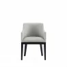 Manhattan Comfort Gansevoort Modern Faux Leather Dining Armchair in Stone Grey Front - Manhattan Comfort Gansevoort Modern Faux Leather Dining Armchair in Stone Grey Front