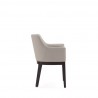 Manhattan Comfort Gansevoort Modern Faux Leather Dining Armchair in Stone Grey Side