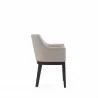 Manhattan Comfort Gansevoort Modern Faux Leather Dining Armchair in Stone Grey Side - Manhattan Comfort Gansevoort Modern Faux Leather Dining Armchair in Stone Grey Side
