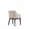 Manhattan Comfort Gansevoort Modern Faux Leather Dining Armchair in Stone Grey Back Angle
