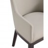 Manhattan Comfort Gansevoort Modern Faux Leather Dining Armchair in Stone Grey Half