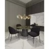 Manhattan Comfort Flor Fabric Dining Chair in Black - Manhattan Comfort Flor Fabric Dining Chair in Black