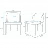 Manhattan Comfort Flor Fabric Dining Chair