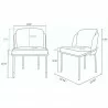 Manhattan Comfort Flor Fabric Dining Chair - Manhattan Comfort Flor Fabric Dining Chair