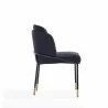 Manhattan Comfort Flor Fabric Dining Chair in Black Side - Manhattan Comfort Flor Fabric Dining Chair in Black Side
