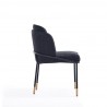 Manhattan Comfort Flor Fabric Dining Chair in Black Side