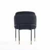 Manhattan Comfort Flor Fabric Dining Chair in Black Back - Manhattan Comfort Flor Fabric Dining Chair in Black Back
