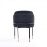 Manhattan Comfort Flor Fabric Dining Chair in Black Back