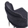 Manhattan Comfort Flor Fabric Dining Chair in Black Half