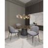 Manhattan Comfort Flor Fabric Dining Chair in Grey